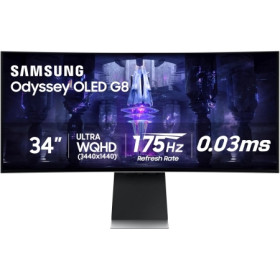 34" SAMSUNG Odyssey LS34DG850SUXDU OLED G8 175Hz Gaming Curved Display 34" SAMSUNG Odyssey LS34DG850SUXDU OLED G8 175Hz Gaming Curved Display