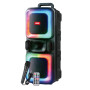 XO Bluetooth Speaker + Karaoke MIC F55 Boat Double Horn RGB Black 20W