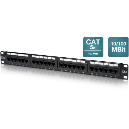 PATCH PANEL CAT5E 24 PORT UTP  DN-91524U