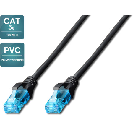 UTP CAT5E 1M CRNI  DK-1512-010/BL