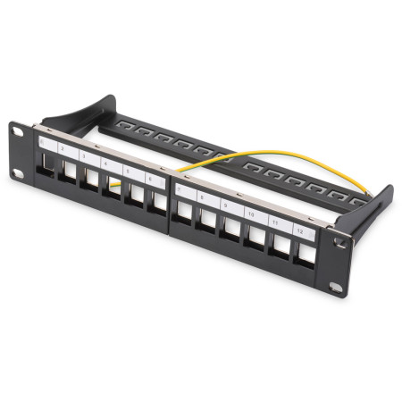 PATCH PANEL MODULARNI PRAZAN 12 PORTNI SIVI 10"