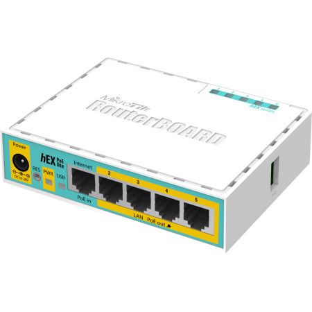 MIKROTIK ROUTER 5X10/100 HEX + POE OUTPUT  RB750UPR2