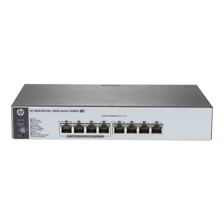 SWITCH POE 4 PORT GIGABIT + 4 PORT GIGABIT NOPOE L2 65W  HP-1820-8G POE+ J9982A