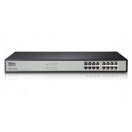 SWITCH 16 PORT GIGABIT RACKMOUNT METALNO KUCISTE NETIS - ST3116G