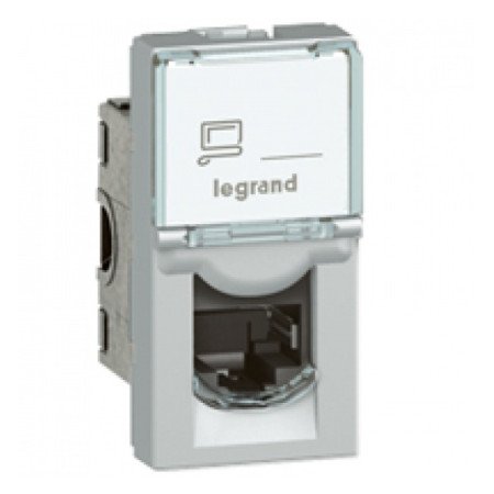 LEGRAND MOSAIC UTICNICA RJ45 CAT6 UTP 1M ALU - 079461