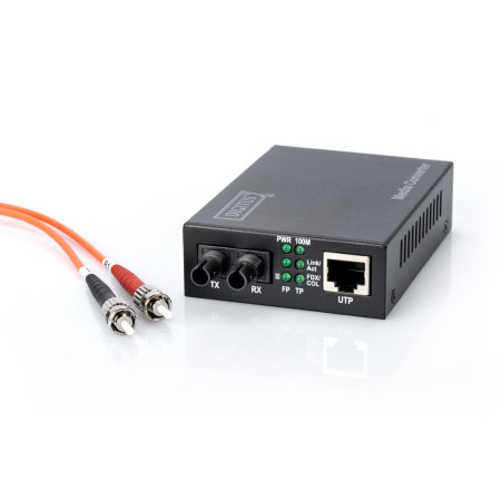 LWL MEDIA KONVERTER ST/RJ45 MULTIMOD 2000M 10/100  DN-82010-1