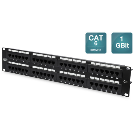 PATCH PANEL CAT6 48 PORT UTP  DN-91648U