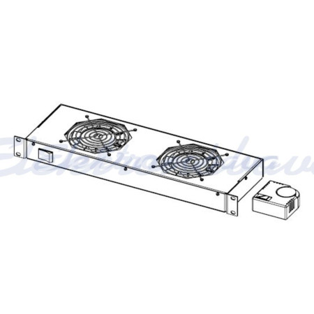 VENTILATORSKI PANEL SA 2 VENTILATORA SIVI MONTAZA NA SINE  EC1U2V