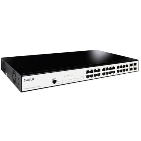 SWITCH 24 PORT GIGABIT RACKMOUNT L2, 2 COMBO AND 2 SFP UPLINK PORT  DN-80221-3