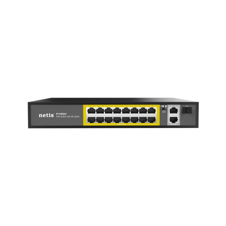 SWITCH POE 16 PORT 10/100 + 2 GIGABIT + 1SFP 200W METALNO KUCISTE NETIS  P116GH