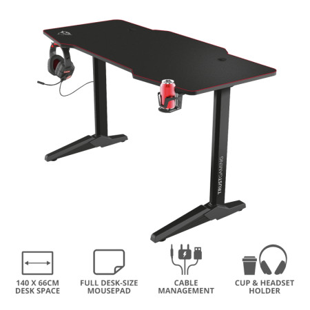 Trust GXT 1175 Imperius XL sto XL gaming sto sa podlogom za miš na cijeloj površini