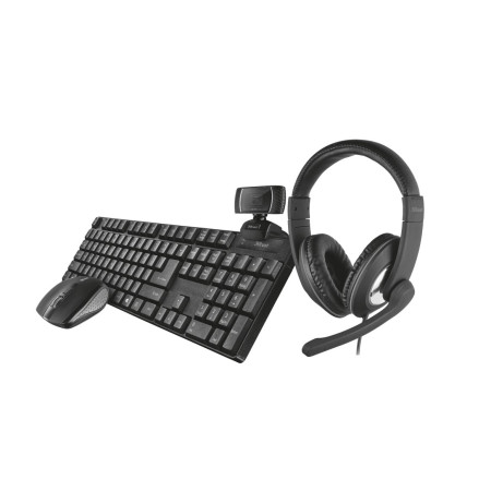 Trust 4in1 Home Office set Tastatura+wireless miš+hd cam +over-ear slušalice