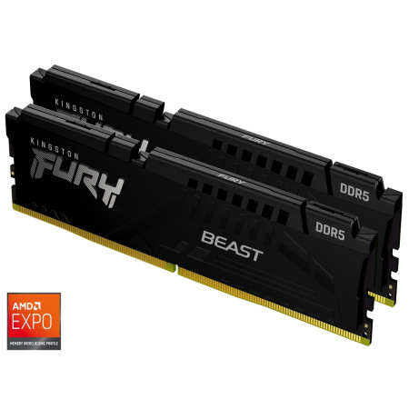 Kingston 32GB 6000MHz DDR5Fury Beast (2x16GB)CL36, EXPO & XMP