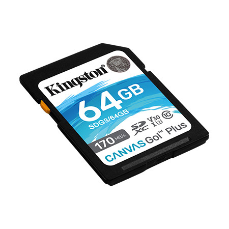 Kingston SD 64GB CanvasGoPlusSDXC,r/w:170/70MB/s