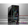 Inter-tech Case A-3401 ChevronRGB gaming, 3x RGB fans,Acrylic glass front panel