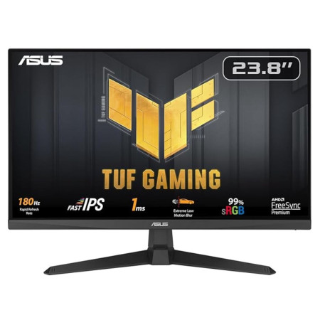 Asus TUF Gaming VG249Q3A 180Hz23.8",IPS,FHD,1ms,250cd,HDMIx2DP,Speaker,Tilt +23 -5,VESA 100x100.Crna