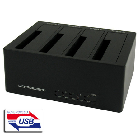 LC-Power LC-DOCK-U3-4BHDD docking station2,5"/3,5" SATA HDDs/SSDs