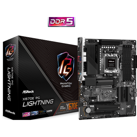 ASROCK MB X670E PG LIGHTNINGAMD X670AM54xDDR5RAIDHDMI,DPATX