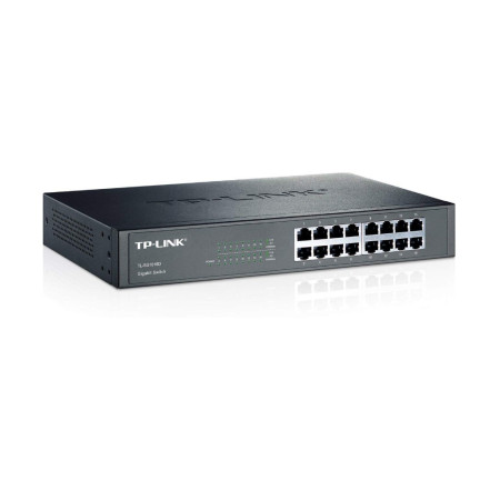 TP-Link TL-SG1016D 16-PortGigabit Desktop/RackmountSwitch, 16x10/100/1000