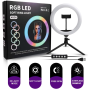 LED Ring Lamp 12" RGB with stand