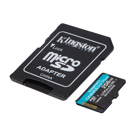 Kingston microSD 256GBCanvasGoPlusr/w:170MB/s/90MB/s,with adapter