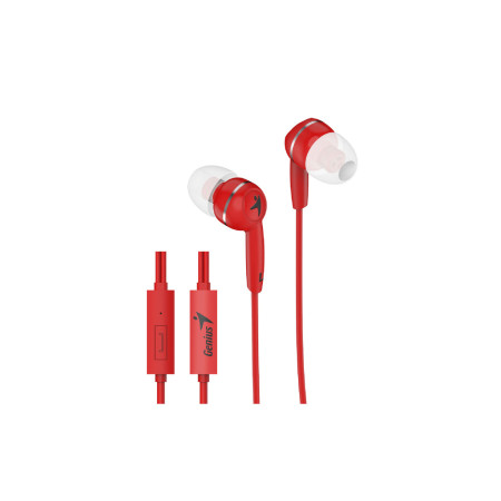 Genius slušalice HS-M320 crven in-ear, 3.5mm, mikrofon, 1.1m 20 Hz- 20K Hz, 88dB