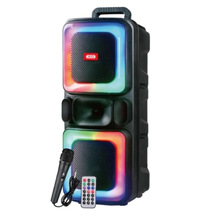 XO Bluetooth Speaker + Karaoke MIC F55 Boat Double Horn RGB Black 20W