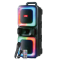 XO Bluetooth Speaker + Karaoke MIC F55 Boat Double Horn RGB Black 20W